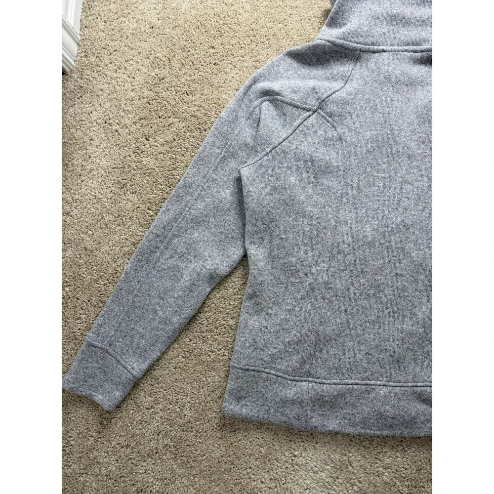 Avalanche Womens Thermal Knit Full Zip Fleece Lined Jacket Heather Gray Size M